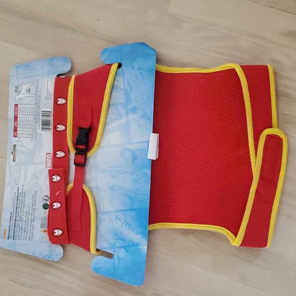 NWT Rubie's Marvel Classic Iron Man Harness & Leash Dog Pet Costume Red Size L - Picture 6 of 10
